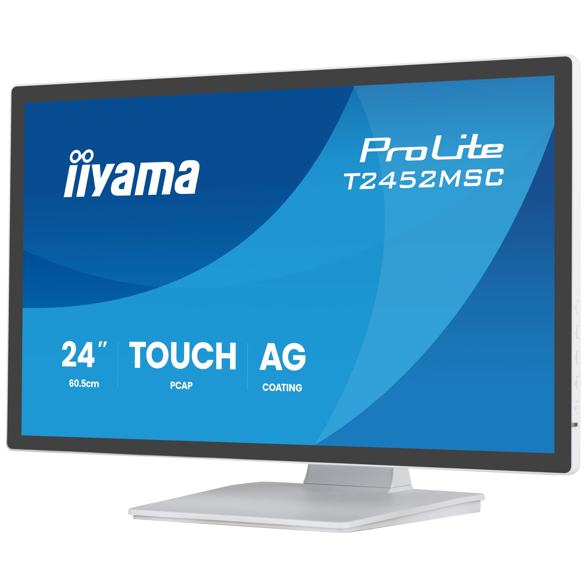 Iiyama 23.8-inch Touchscreen Monitor DeepContrast PCAP+, 10-point touch, IPS panel, 1920x1080 at 120 Hz, 5 ms, 420 cd/m2