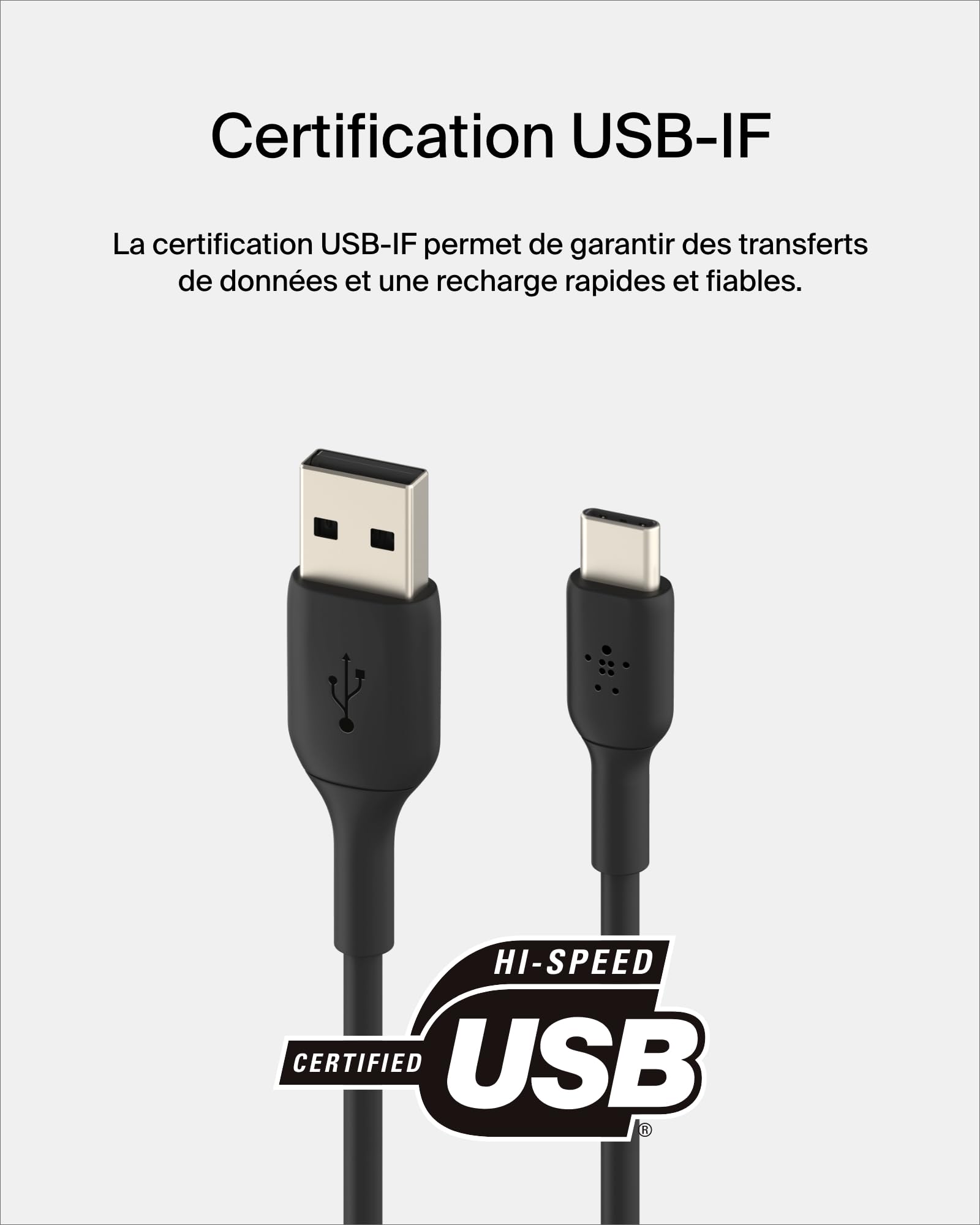 BELKIN BOOST CHARGE USB-A to USB-C Cable PVC 1M Black