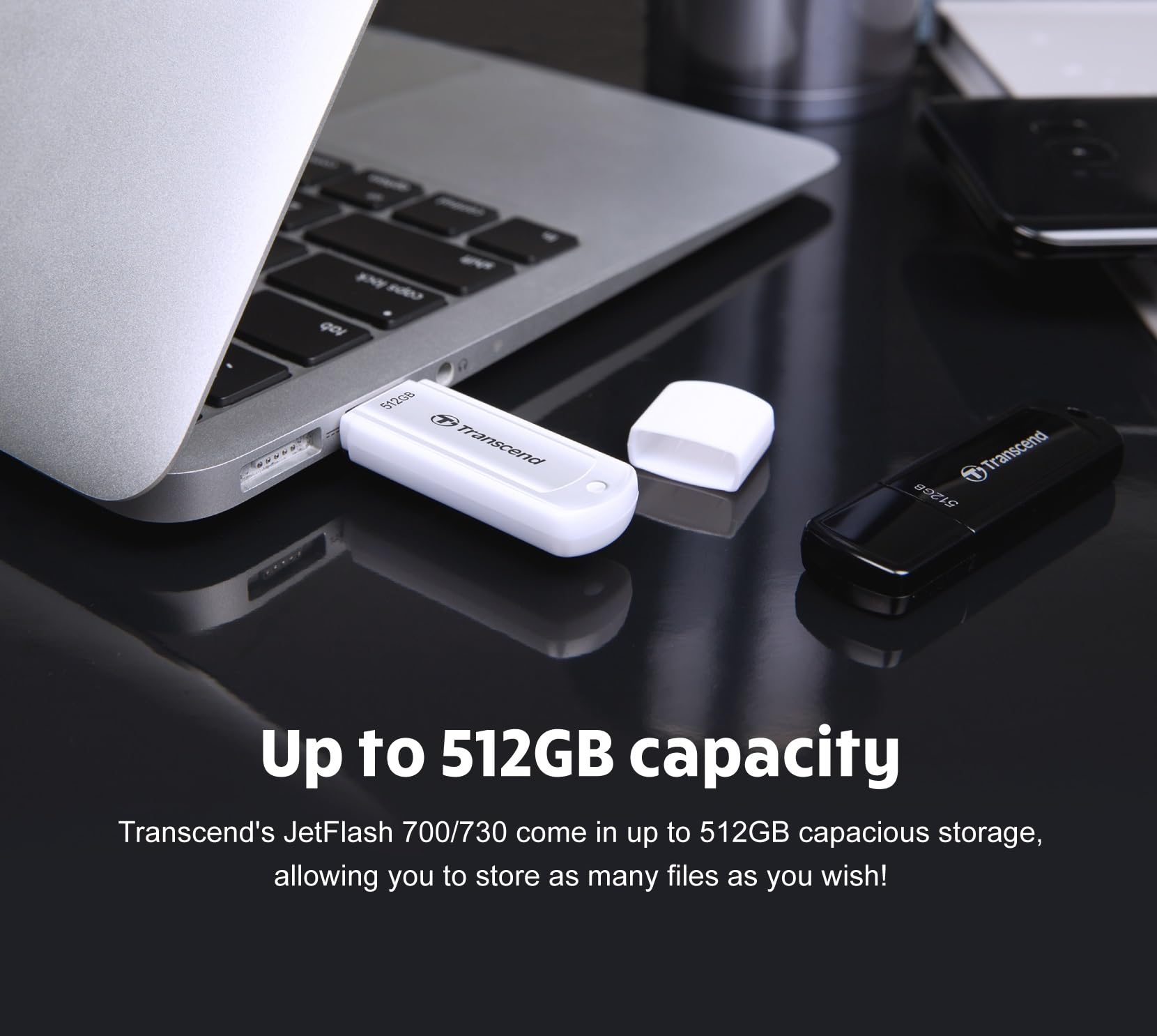 TRANSCEND 32Go Clé USB USB3.1 Gen1 - Classique - Noir