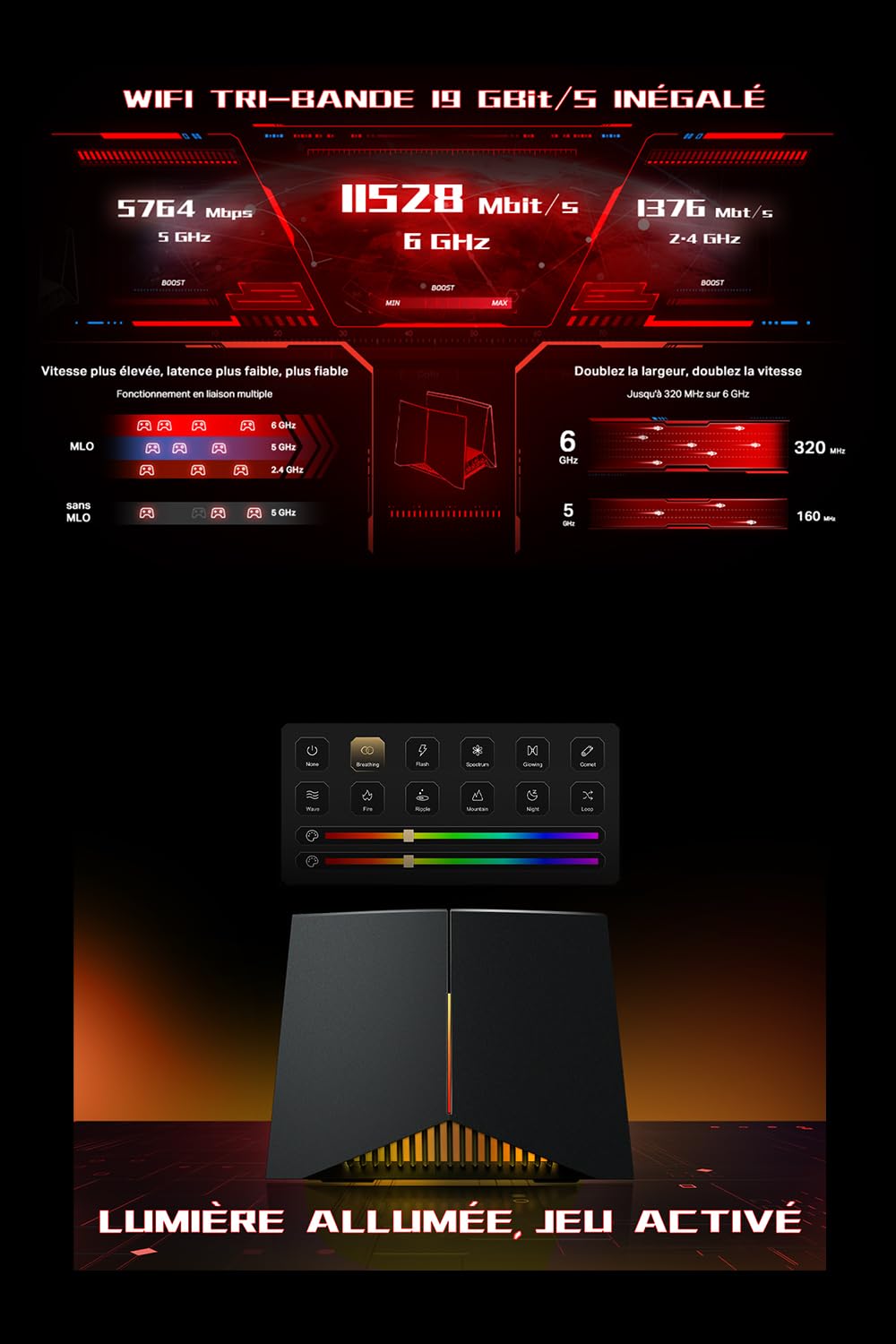 TP-LINK Archer GE800 BE19000 Tri Band Wi-Fi 7 Gaming Router