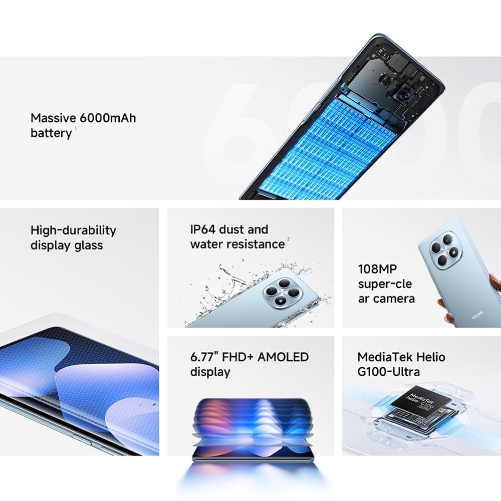 Xiaomi Redmi Note 15 4G (6.77'' - 128 Go, 6 Go RAM) Noir