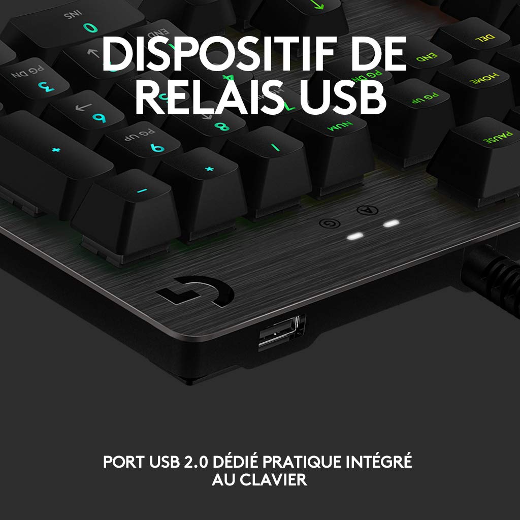 LOGITECH G512 Carbon RGB Mechanical Gaming Keyboard GX Blue Clicky - CARBON - FRA - CENTRAL