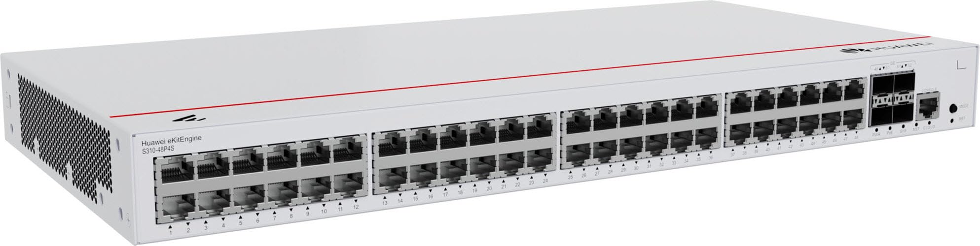 HUAWEI S310-48P4S 48x10/100/1000BASE-T ports 380W PoE+ 4xGE SFP ports built-in AC power eKit
