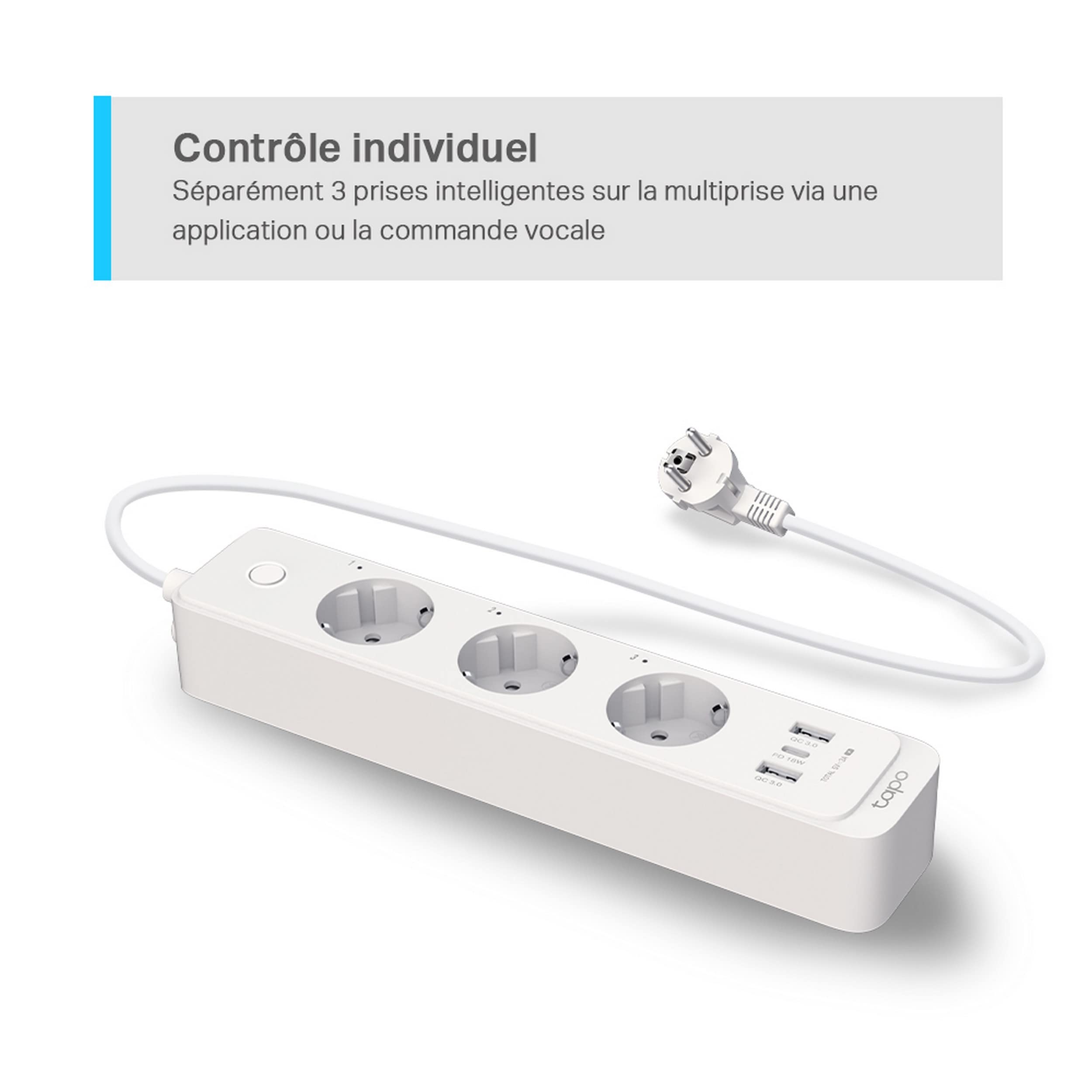 TP-LINK Smart Wi-Fi Power Strip Separately Control 3 Smart Outlets On The Power Strip via Application