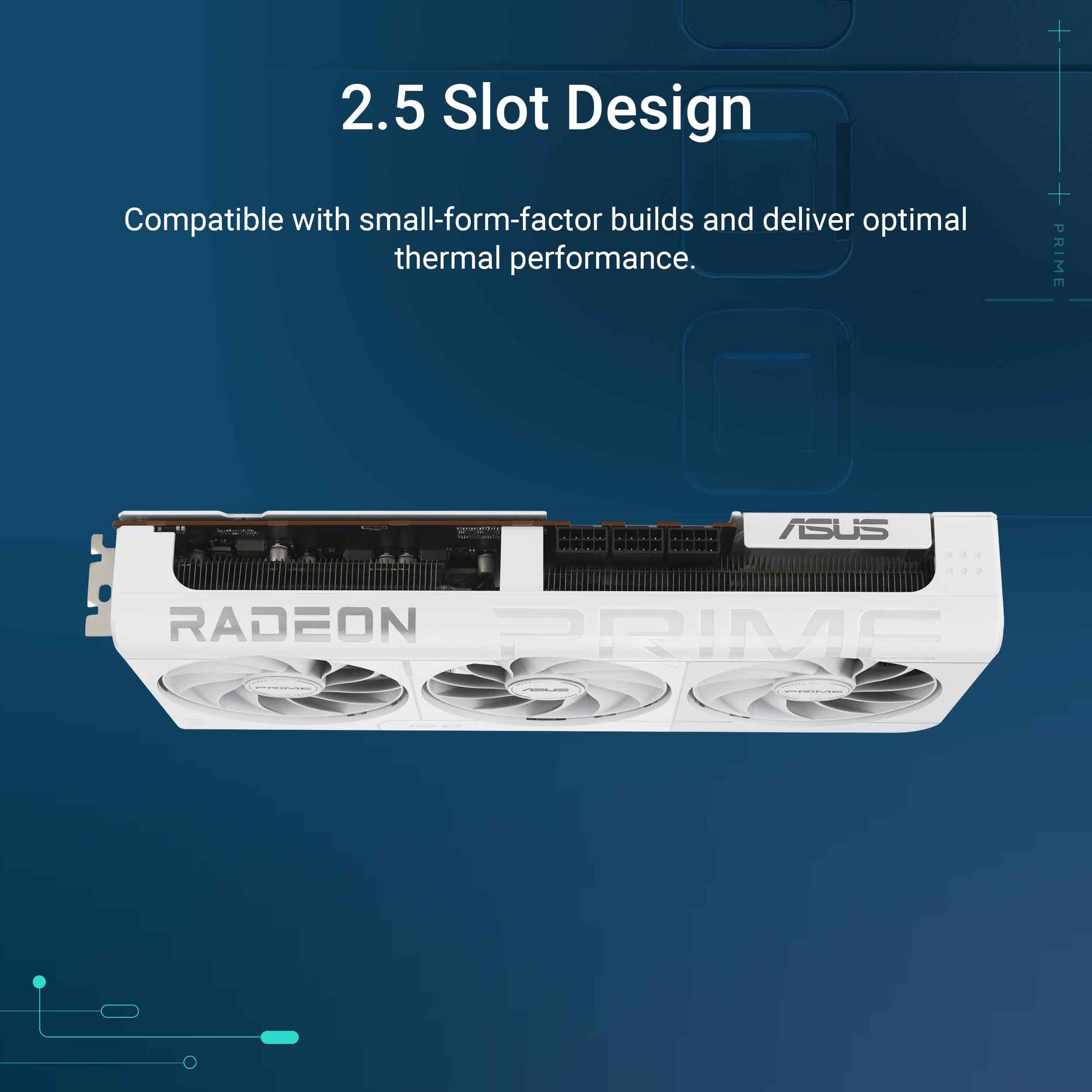 ASUS Prime Radeon RX 9070 XT White OC Edition 16Go GDDR6 Graphics Card PCIe 5.0 HDMI 2.1 DisplayPort 2.1a