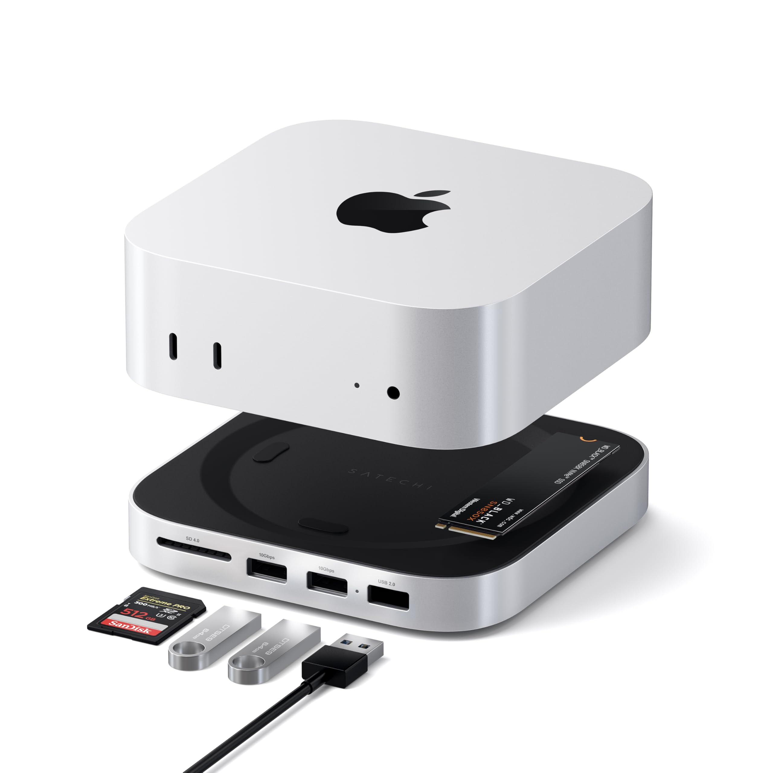 STAND&HUB MACMINI M4+SSD ENCLOSURE SIL