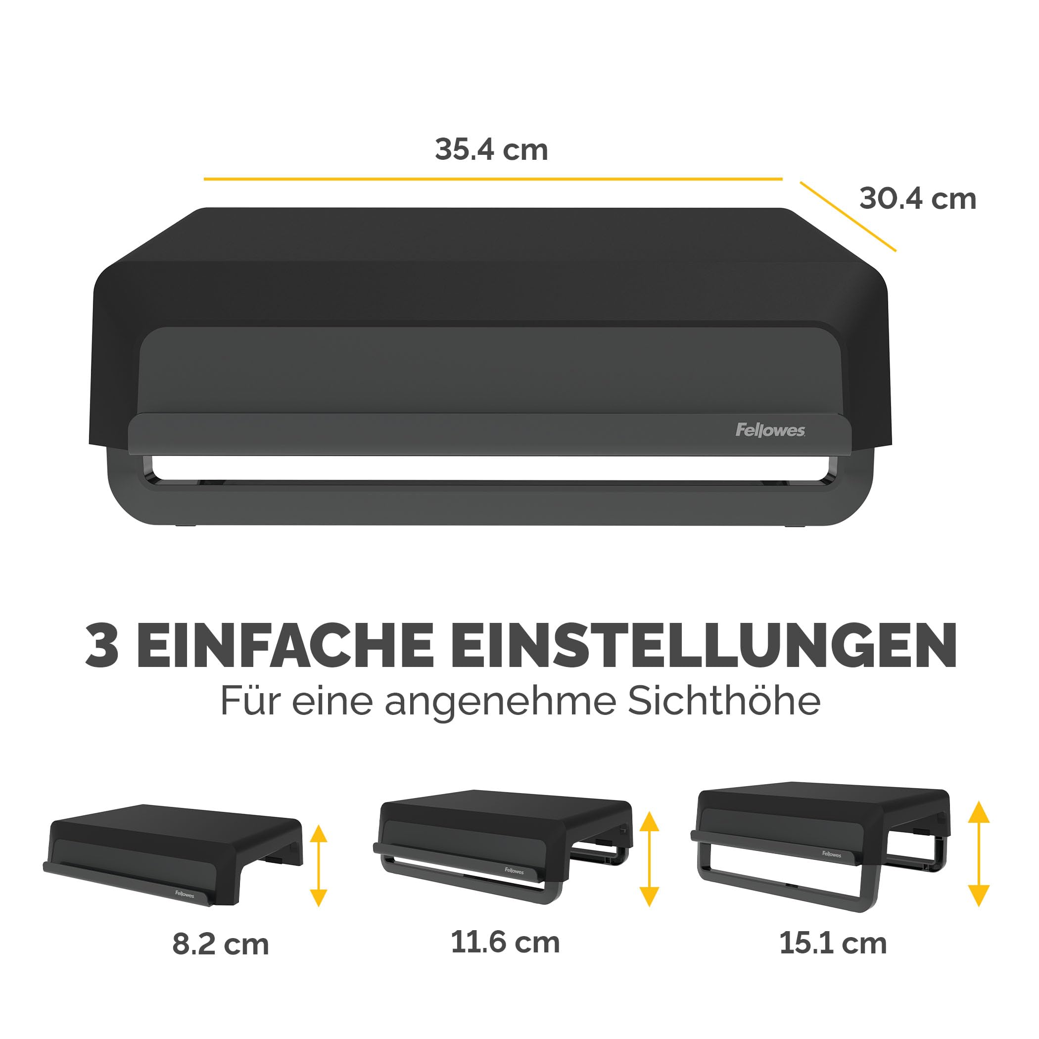 FELLOWES Monitor Support Breyta Black