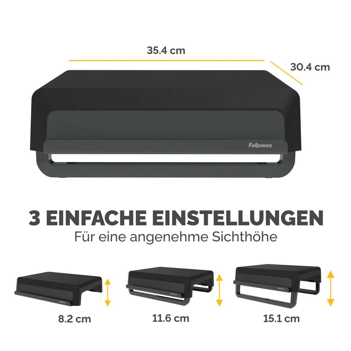 FELLOWES Monitor Support Breyta Black