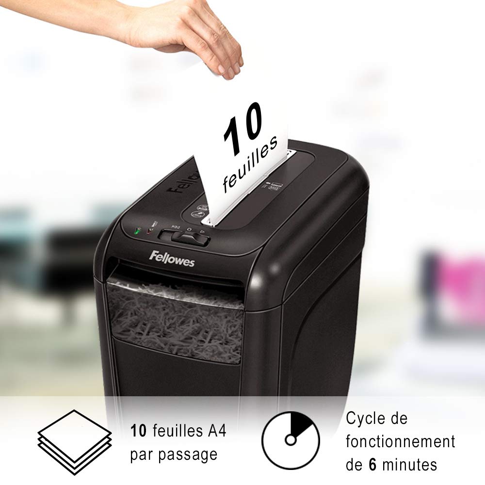 FELLOWES Destructeur Powershred® 60Cs Coupe croisée - Black - 230V
