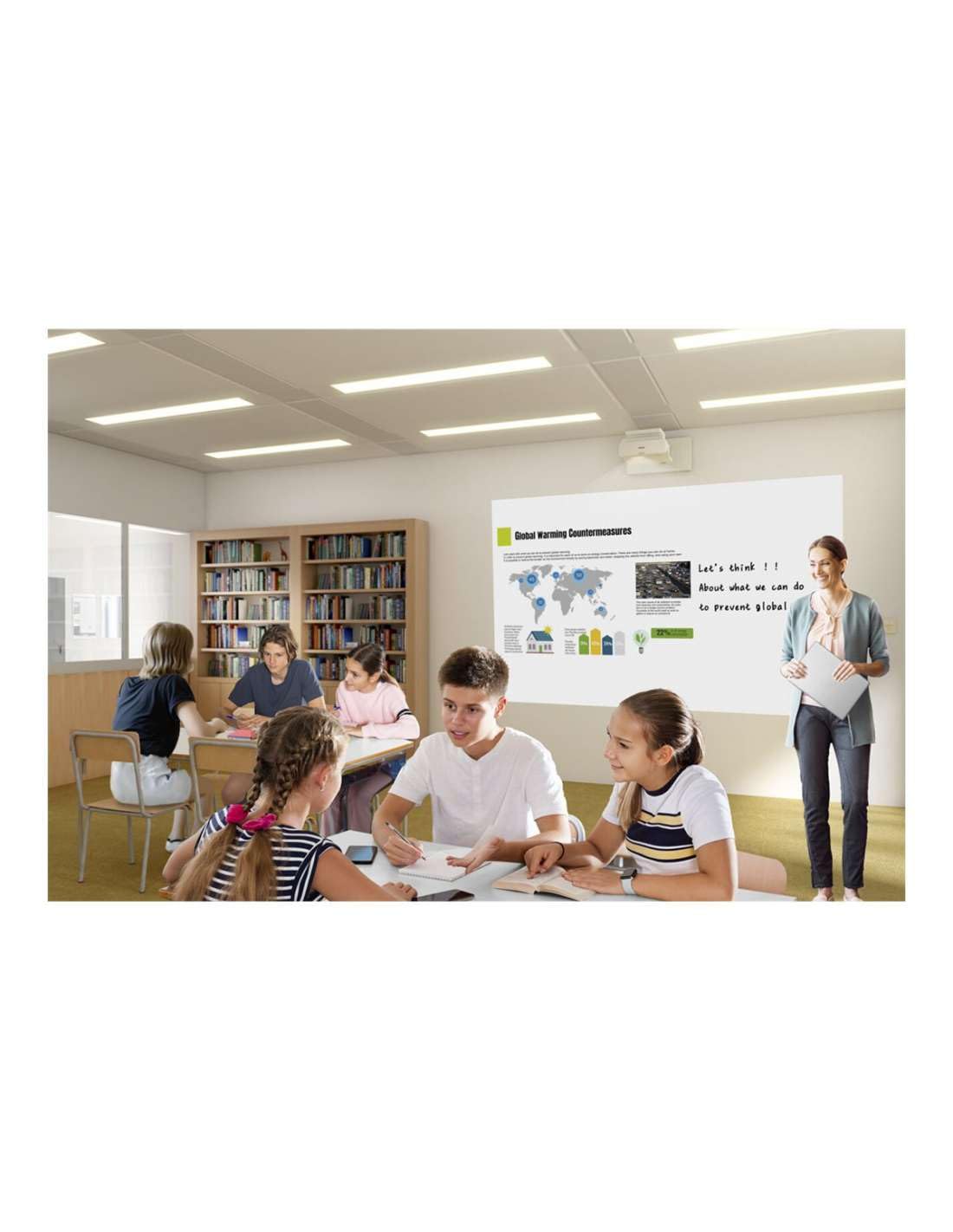 EPSON EB-760W 3LCD WXGA ultra courte focale laser 4100Lm 0.27 - 0.37:1 HDMI LAN / Miracast