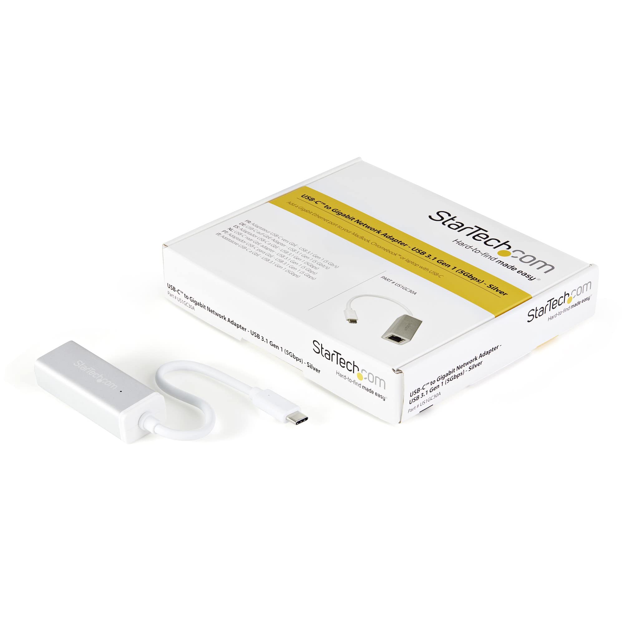 USB-C to Gigabit Network Adapter -Silver