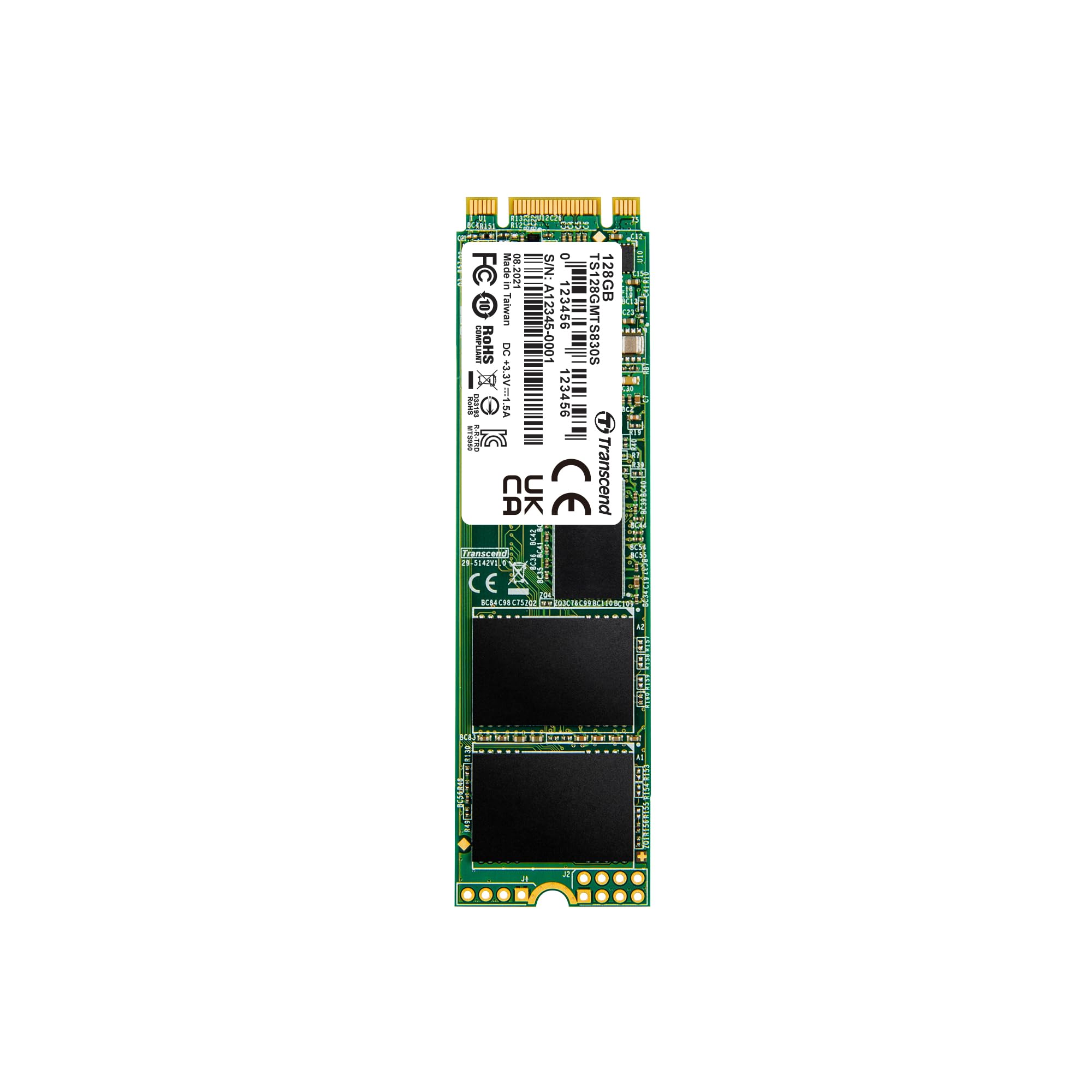 TRANSCEND 128Go SSD Interne M.2 2280 SATA3 puce TLC Parfait pour Ultrabook