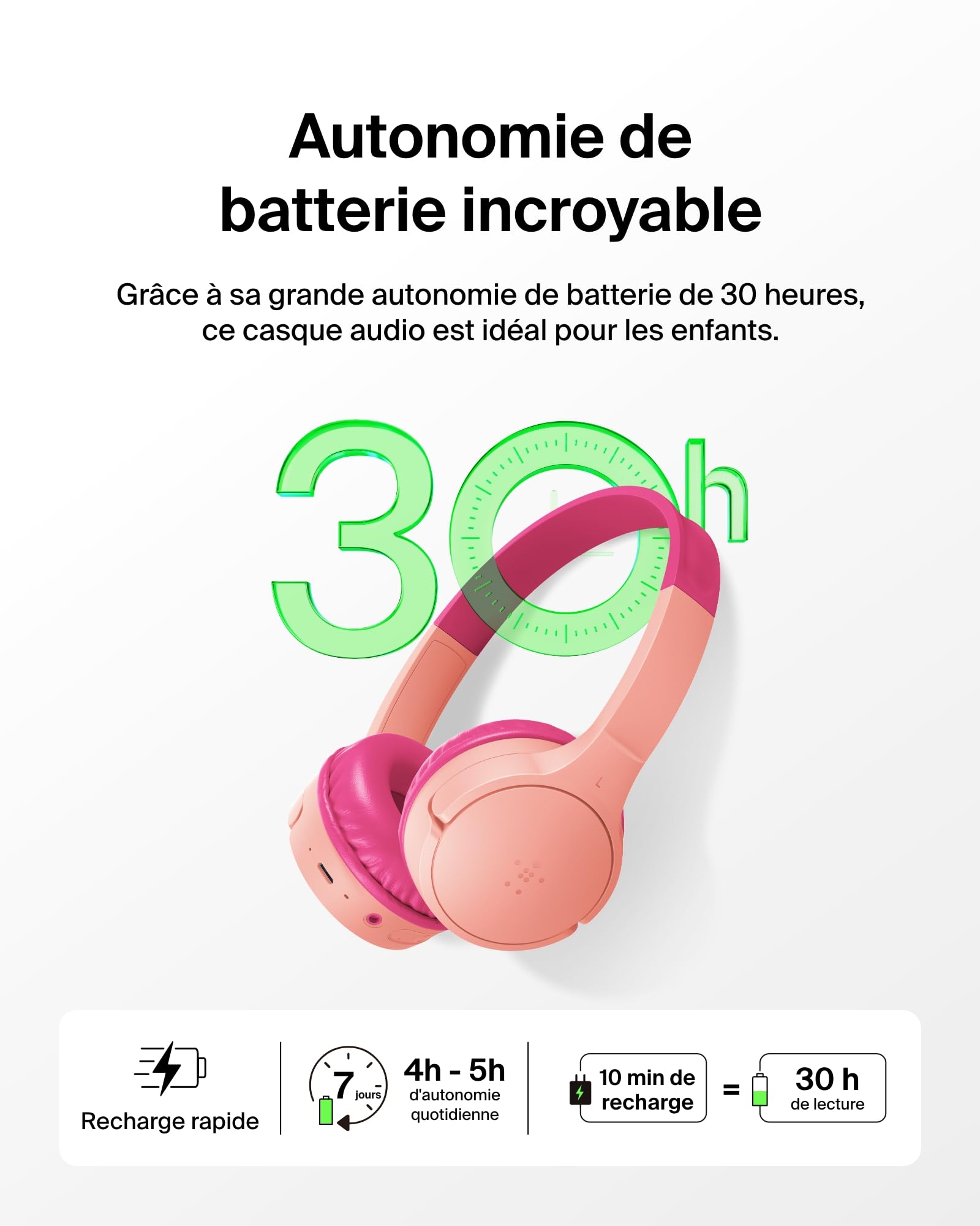 BELKIN Soundform Mini Kids Headphones Pink