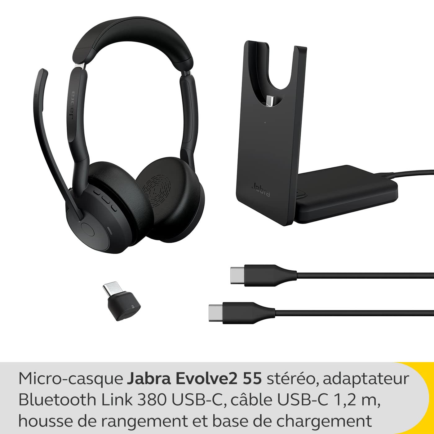 Jabra Evolve2 55 Link380c MS Stereo Stan