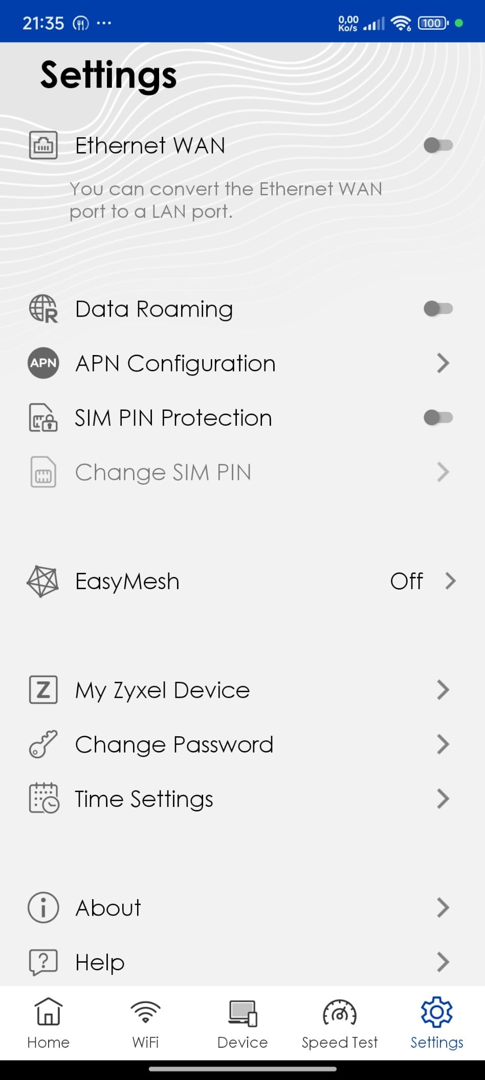 Zyxel FWA505 Routeur de réseau cellulaire