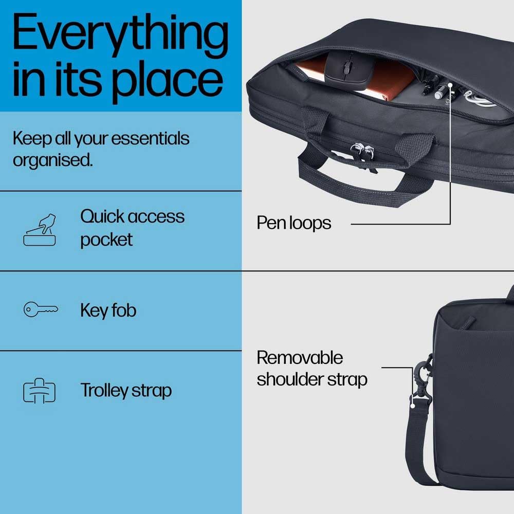 HP Everyday 16 Odyssey Gray Laptop Briefcase SmartBuy