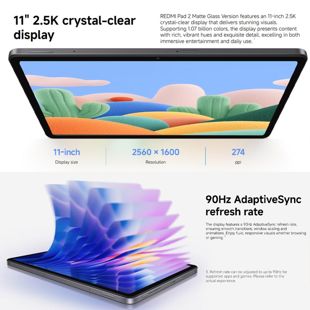 Xiaomi Redmi Pad 2 Wifi (11'' - 128 Go, 4 Go RAM) Gris