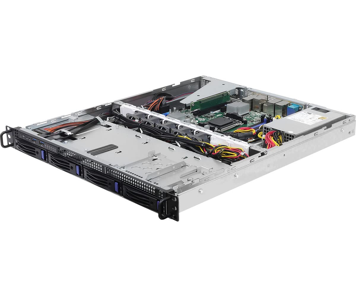 ASRock 1U4LW-B650/2L2T, Rack 1U, UP, AMD Ryzen 7000, 4xLFF, 2xGbE, 2x10GbE, Fixed PSU, IPMI