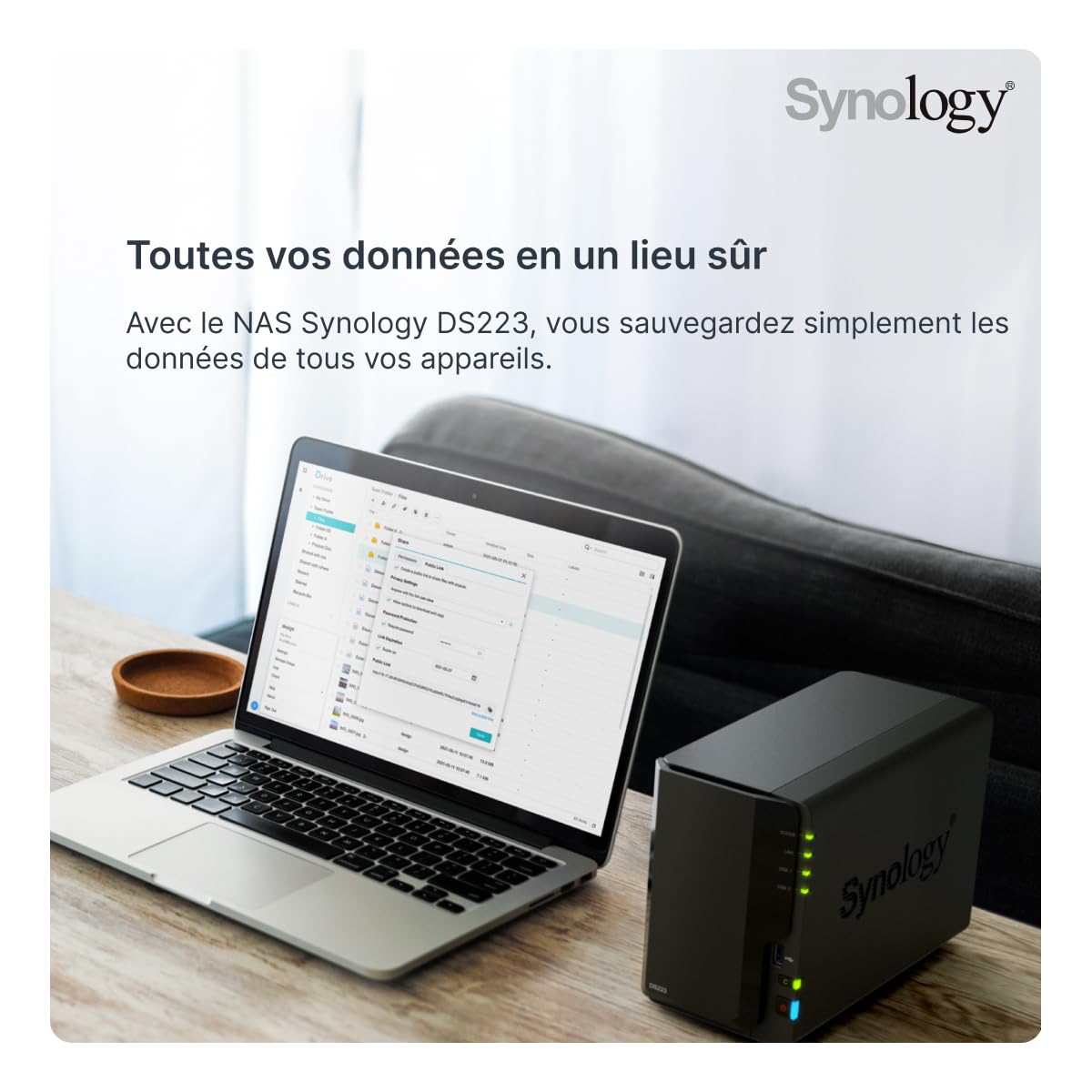 SYNOLOGY DS223 Desktop 2-BAY QUAD CORE 2Go RAM