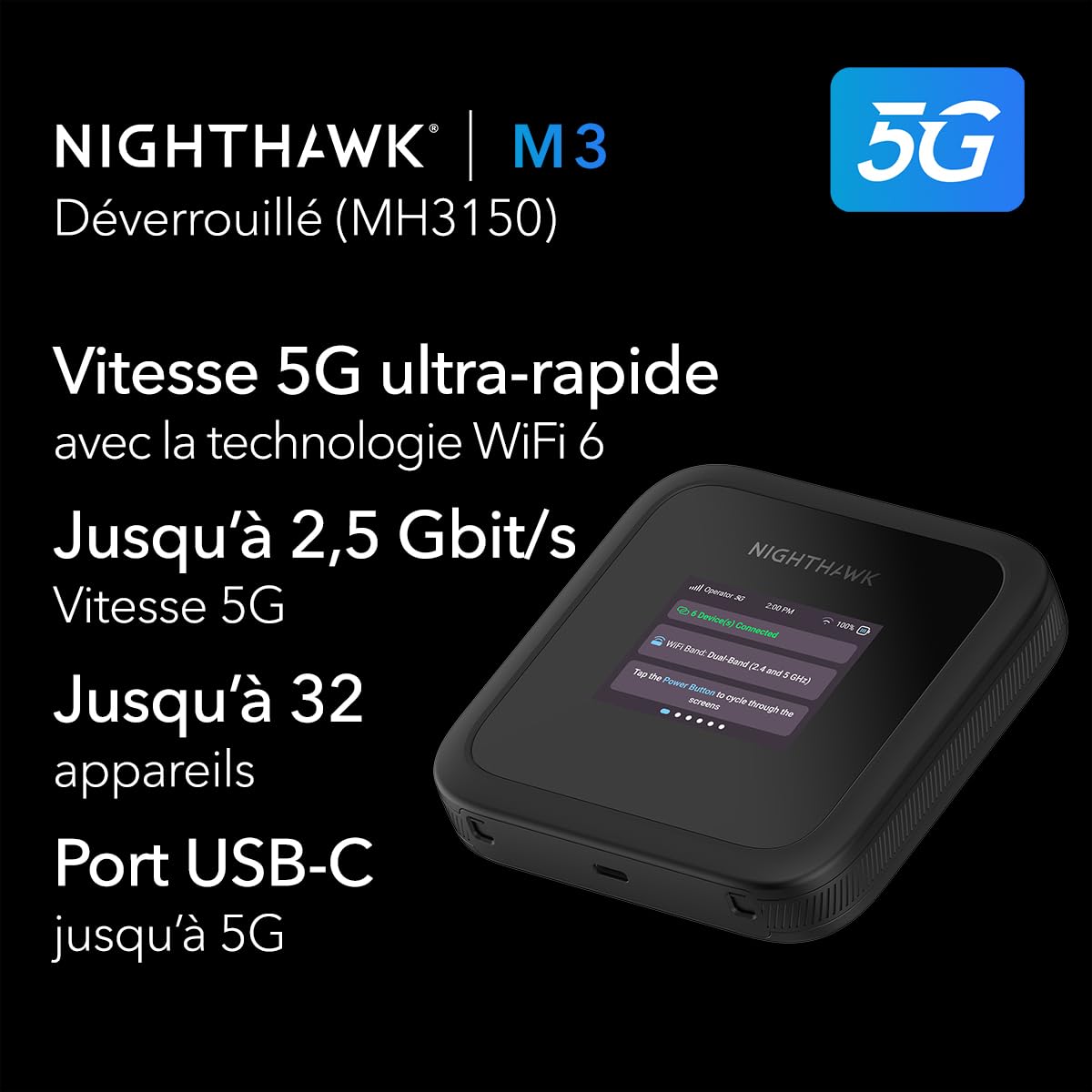 NETGEAR NIGHTHAWK M3 5G MOBILE HOTSPOT