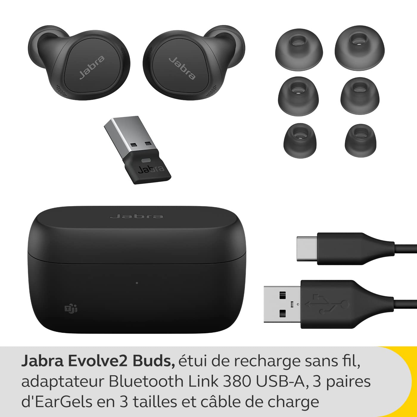 Jabra Evolve2 Buds USB-A MS