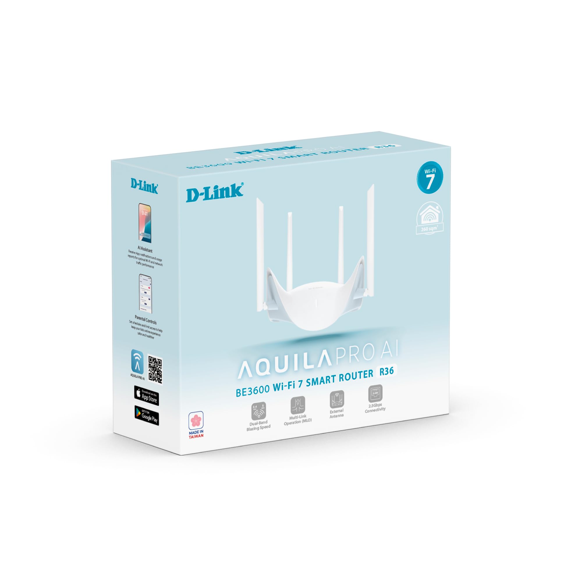 D-LINK AQUILA PRO AI BE3600 Wi-Fi 7 Smart Router