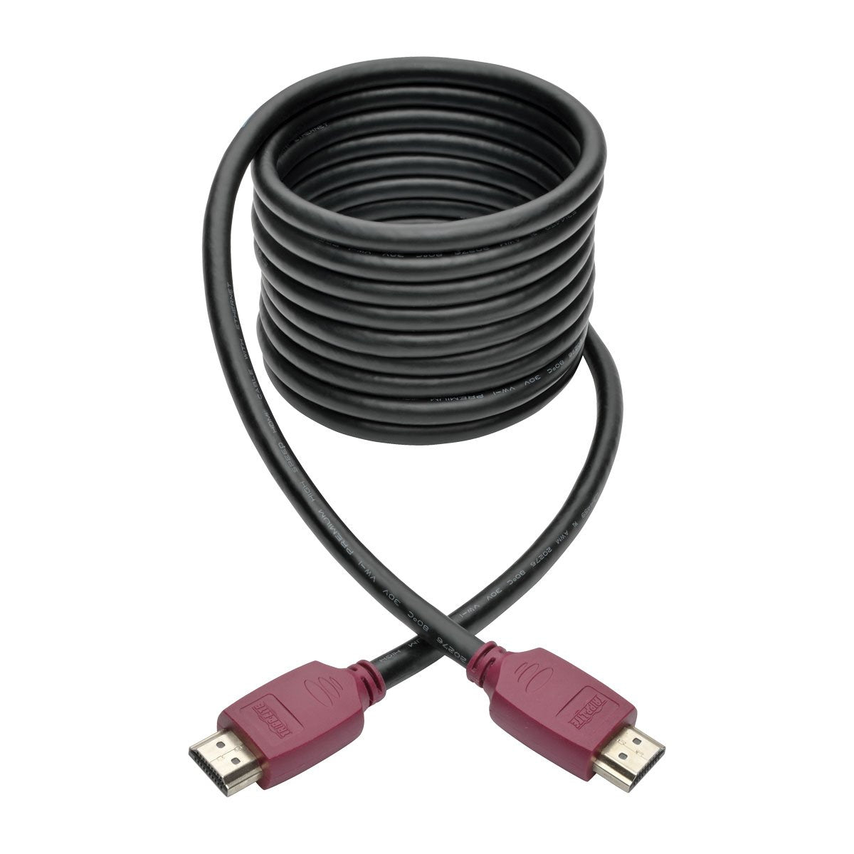 EATON TRIPPLITE 4K HDMI Cable with Ethernet M/M - 4K 60Hz Gripping Connectors 10ft. 3.05m