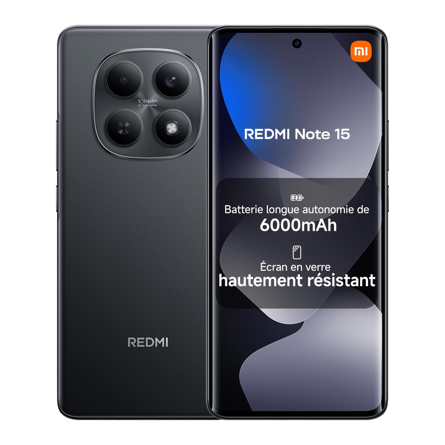 Xiaomi Redmi Note 15 4G (6.77'' - 128 Go, 6 Go RAM) Noir