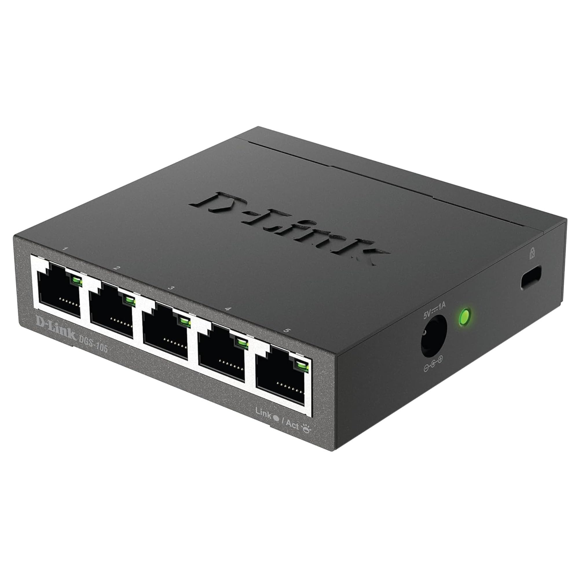 D-LINK 5-port 10/100/1000Mbps Gigabit Ethernet Switch - Metal Housing