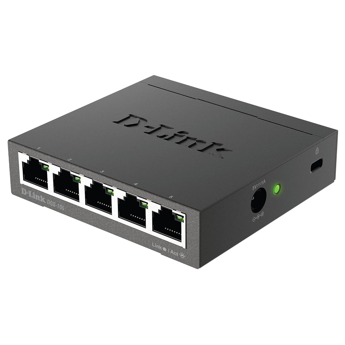 D-LINK 5-port 10/100/1000Mbps Gigabit Ethernet Switch - Metal Housing