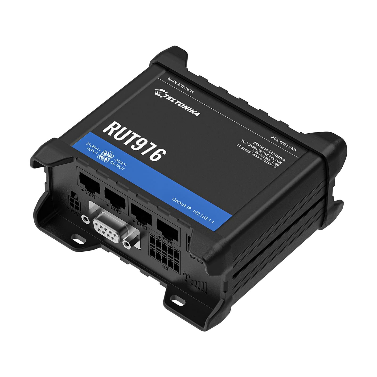 TELTONIKA NETWORKS RUT976 DUAL SIM Redcap 5G/4G/LTE RS232 RS485 I/O WiFi GNSS Router