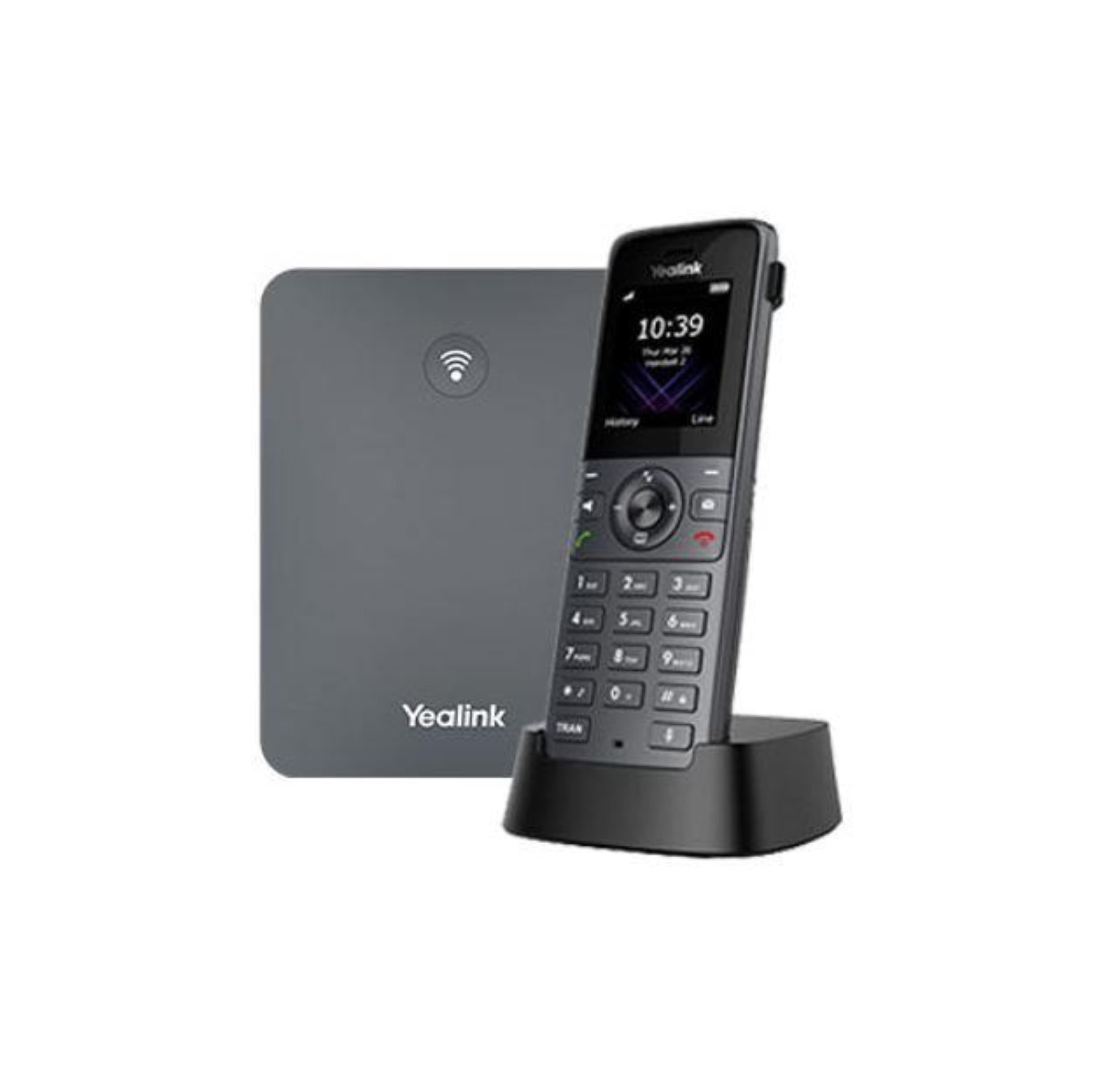 Yealink W73P Téléphone IP Mobile Sans Fil Gris Écran de 1,8 Pouce 100 Entrées de Répertoire Téléphonique
