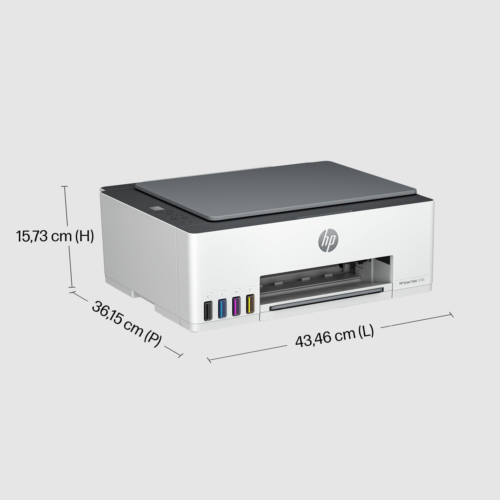 HP Smart Tank 5105 All-in-One MFP colour inkjet refillable A4 10ppm Copy 12ppm Print 100sheets USB Wi-Fi Bluetooth basalt