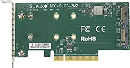 Supermicro AOC-SLG3-2M2 carte et adaptateur d'interfaces Interne M.2