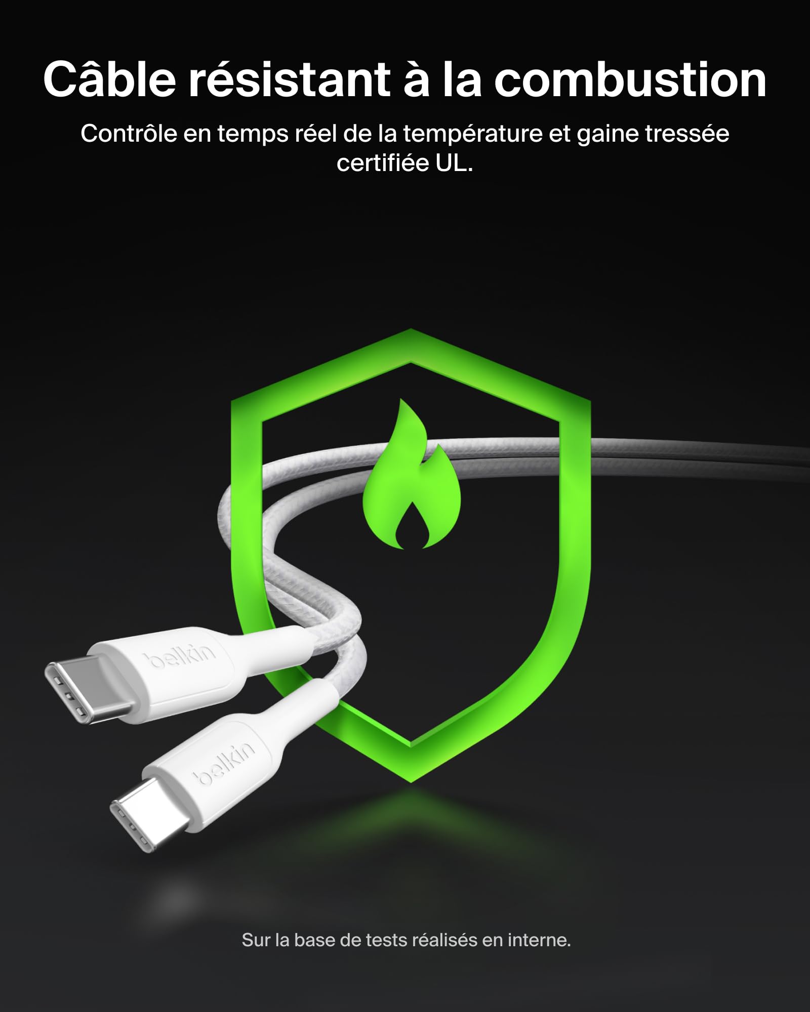 BELKIN BoostCharge Pro 140W Dual USB-C Cable 1.5m White