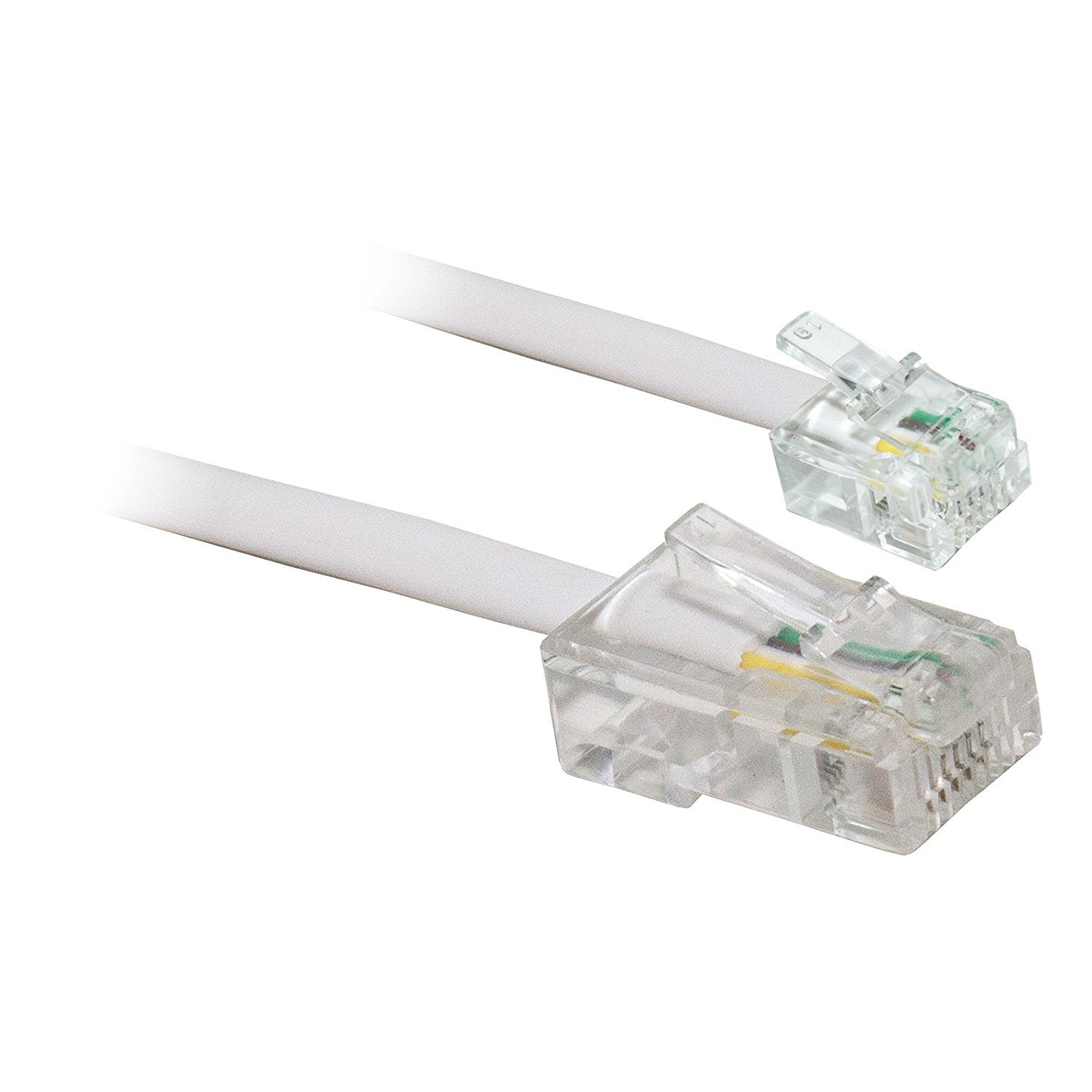 Cordon téléphonique RJ11 / RJ45 blanc - 2 m