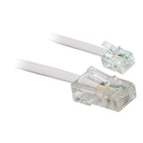 Cordon téléphonique RJ11 / RJ45 blanc - 2 m
