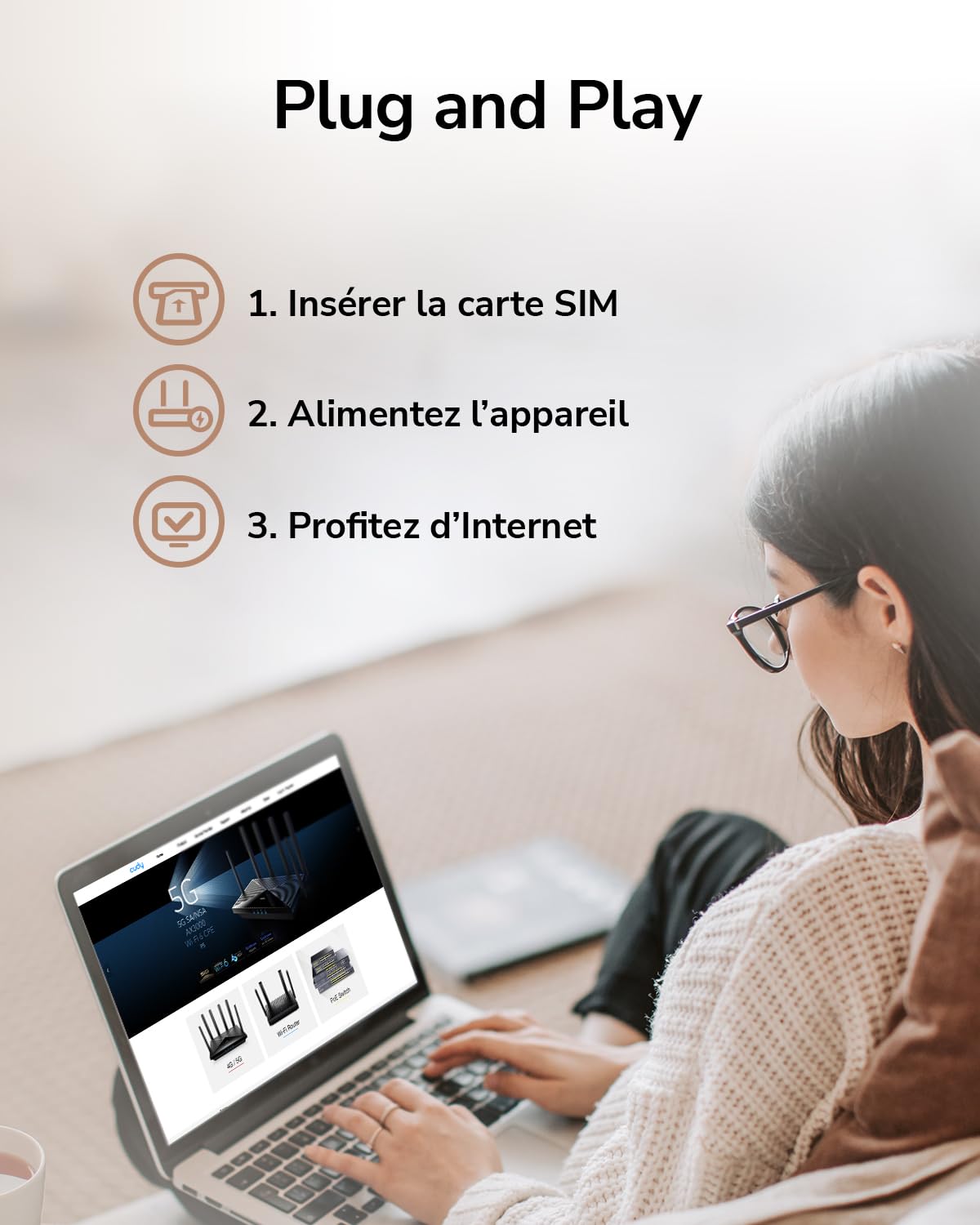 Cudy LT400 N300 Wi-Fi 4G LTE Cat4 Router