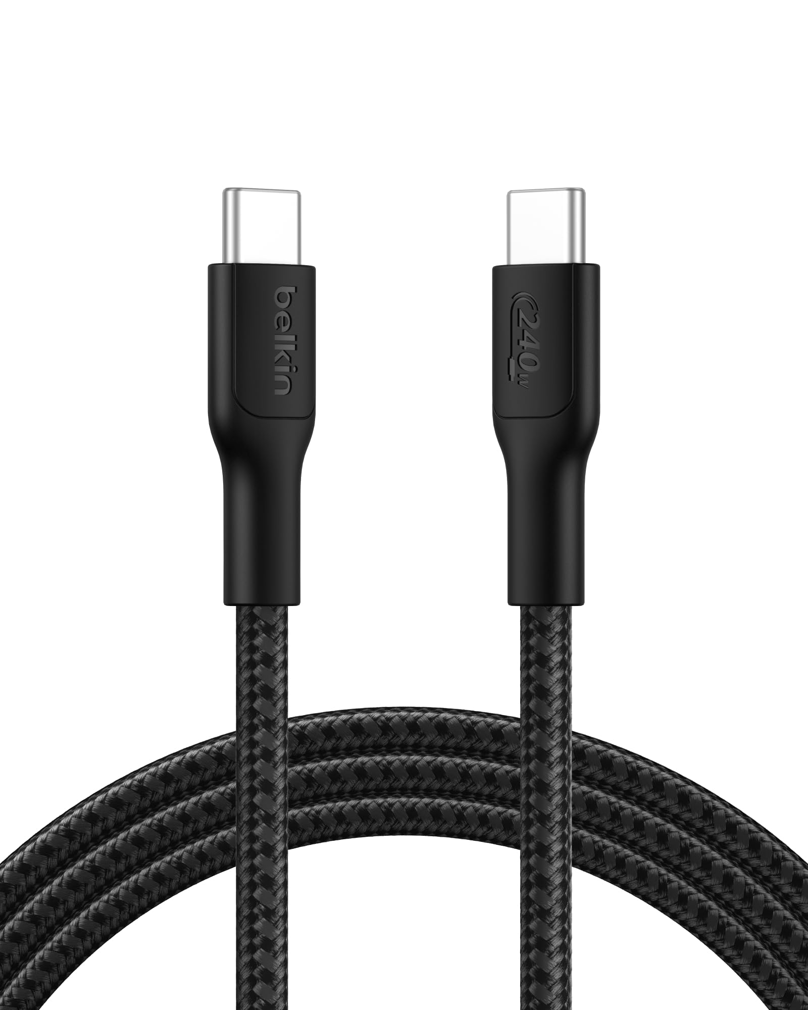 BELKIN USB-C TO USB-C 240W 2.0 BRAIDED PCR 2M BLACK