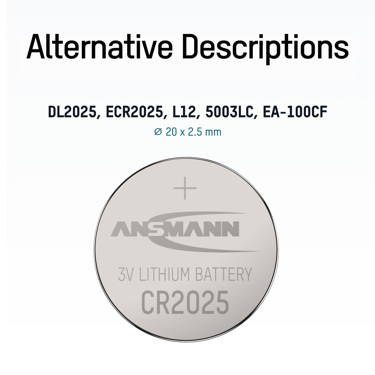 ANSMANN Piles lithium 5020142 CR2025 blister de 1