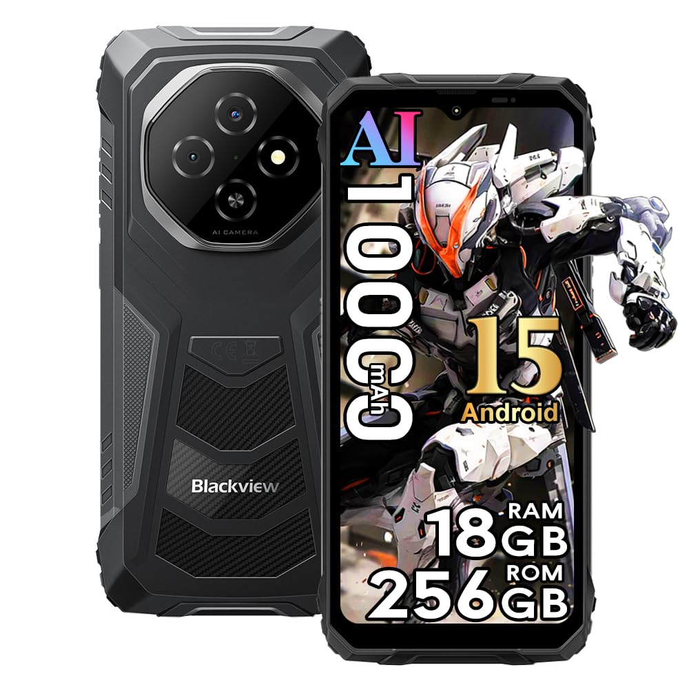 Blackview FORT 1 (6.56'' -  NFC - 256 Go, 6 Go de RAM - 10000mAh) Noir