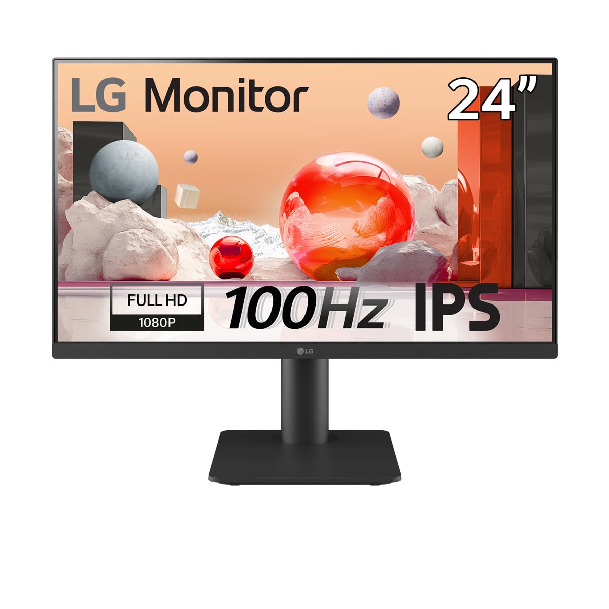 LG - Ecran LED - 24p - 1920x1080 FHD 100 Hz - IPS - 5 ms - Inclinable - Hauteur réglable - Garantie 3 ans