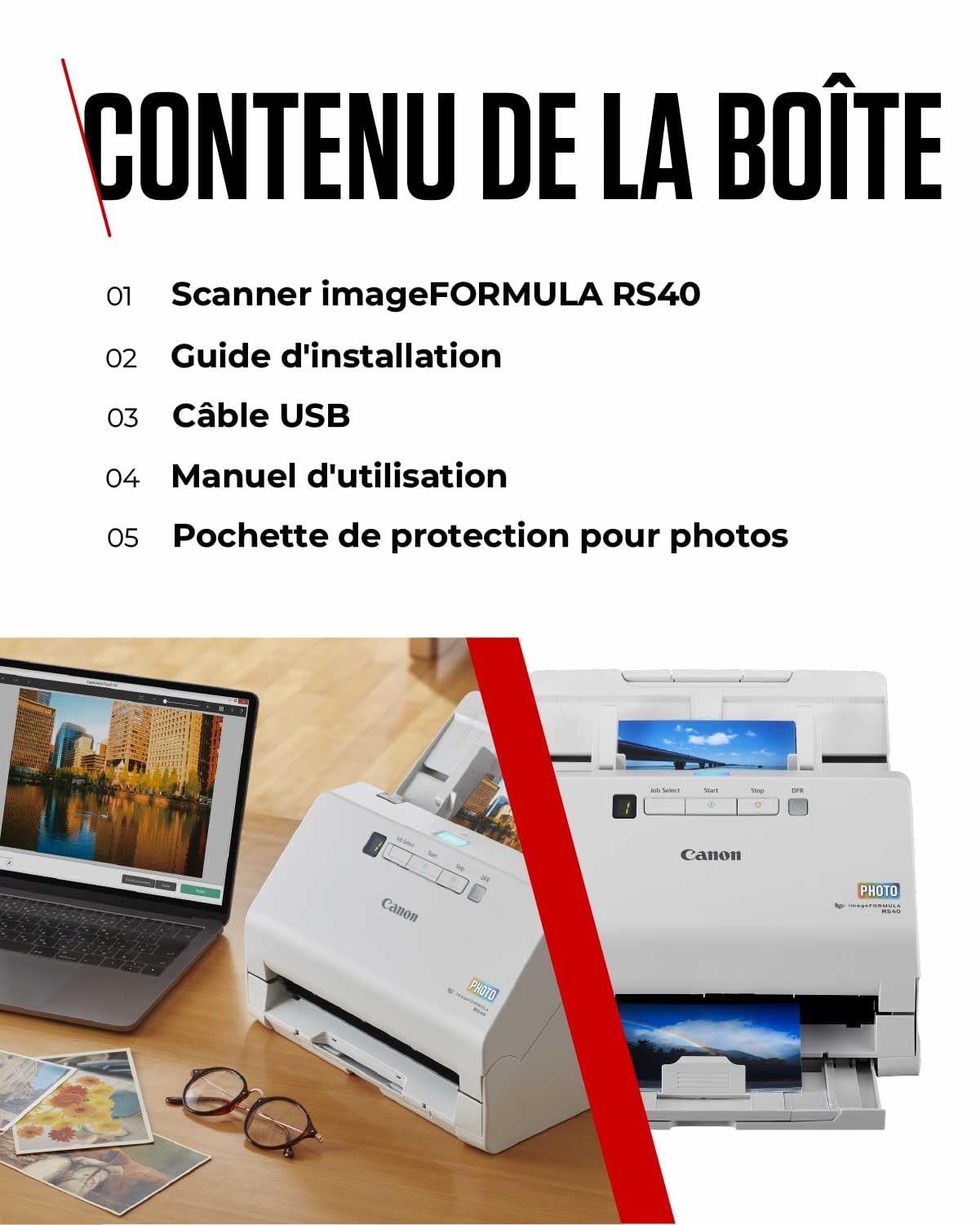 CANON imageFORMULA RS40 Photo and Document Scanner 40ppm mono 30ppm color