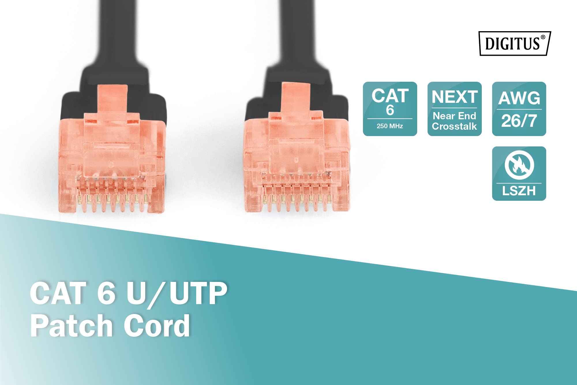 Digitus DK-1617-020/BL câble de réseau Noir 2 m Cat6 U/UTP (UTP)