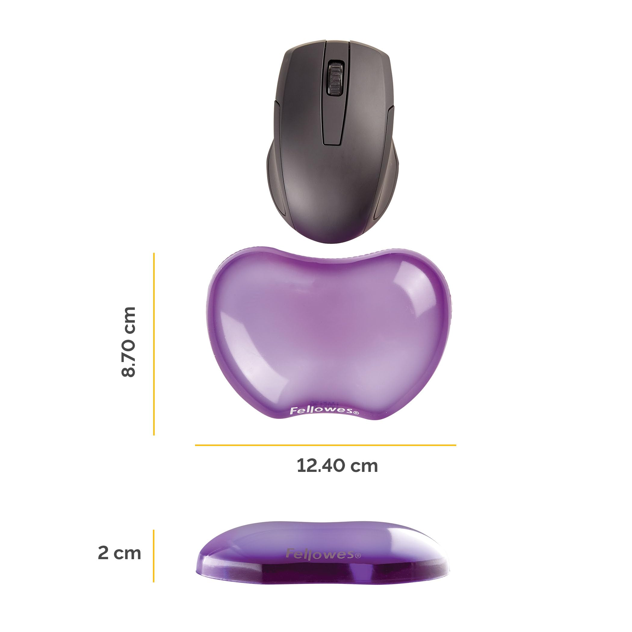 FELLOWES repose-poignets gel crystal - lilas