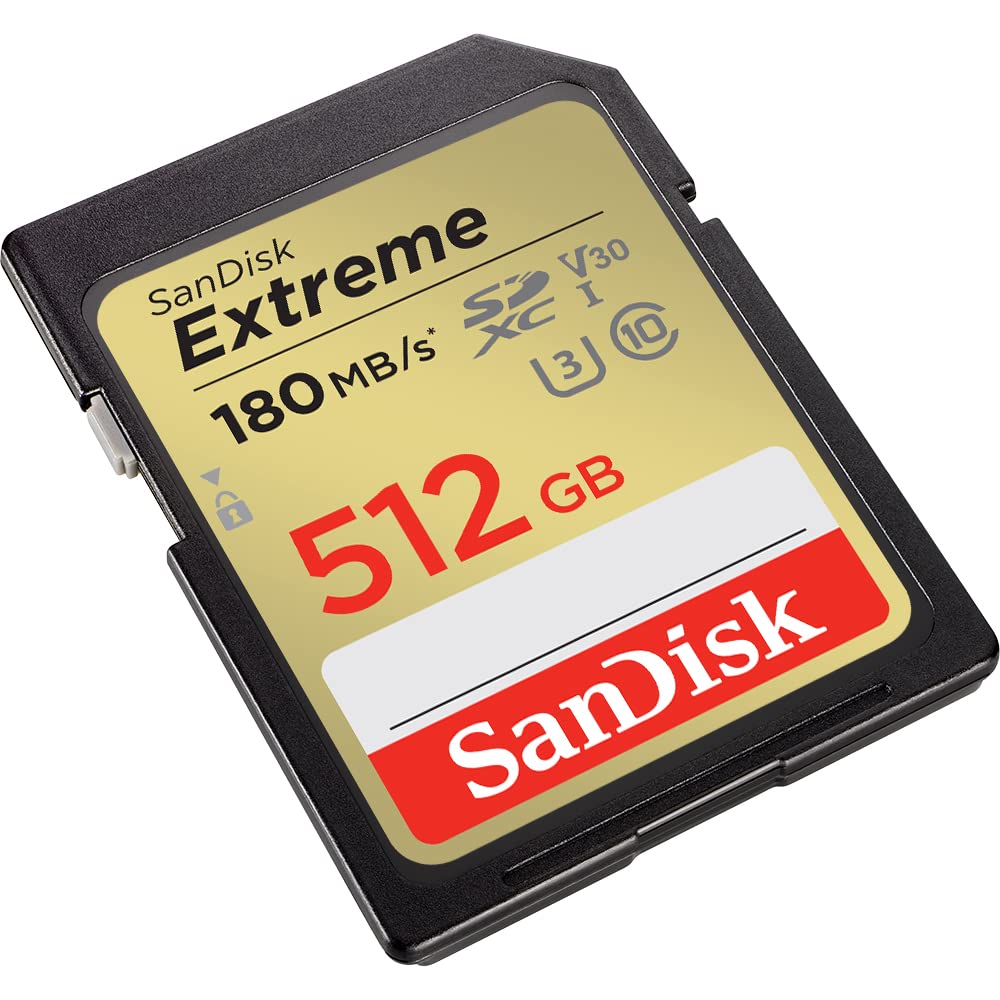 Extreme 512GB SDXC 180MB/s UHS-I C10 U3