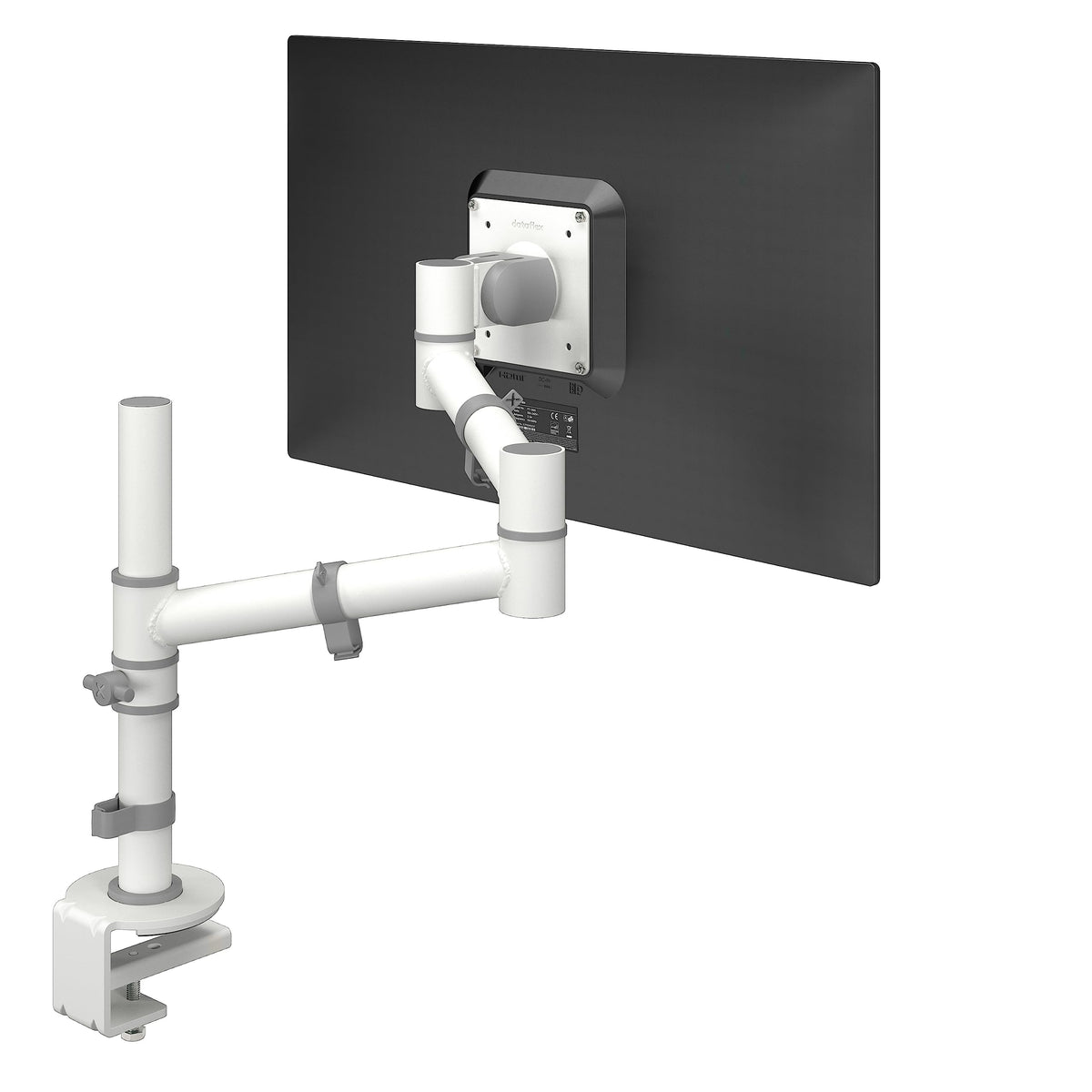 DATAFLEX Bras à fixer / pincer Viewgo 48.120 - 1 écran blanc