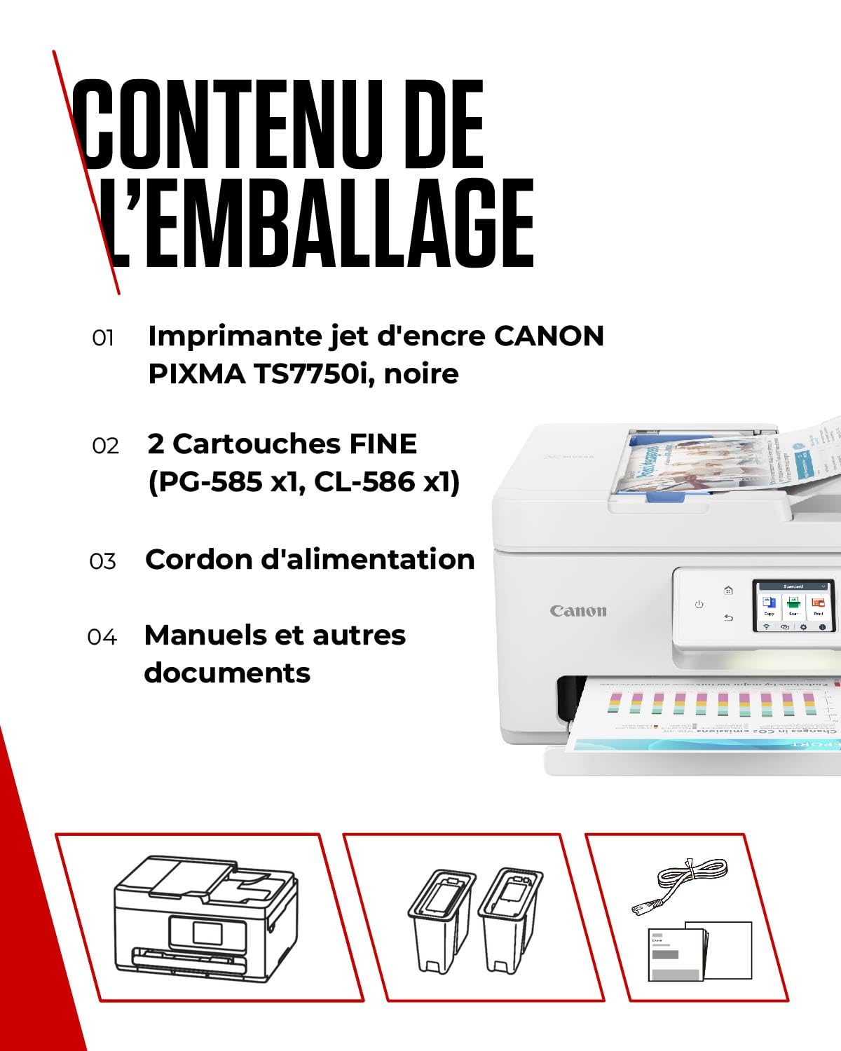 CANON PIXMA TS7750i MFP colour inkjet A4 15ipm Print 200sheets USB Wi-Fi