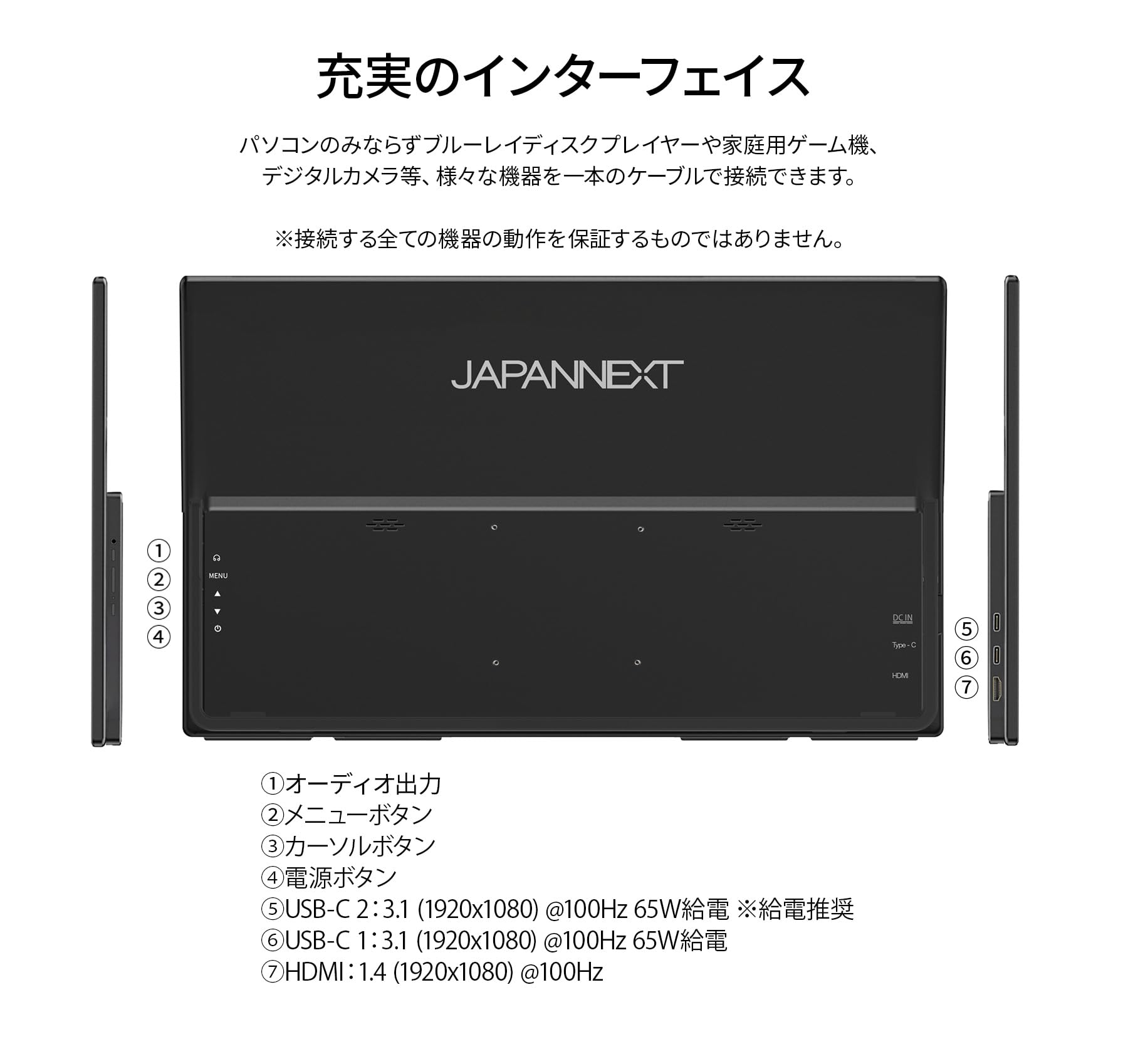 JAPANNEXT JNMDIPS238FC6 Ecran LED 23,8 FHD (1920x1080) 100Hz  IPS  250 cd/m   1