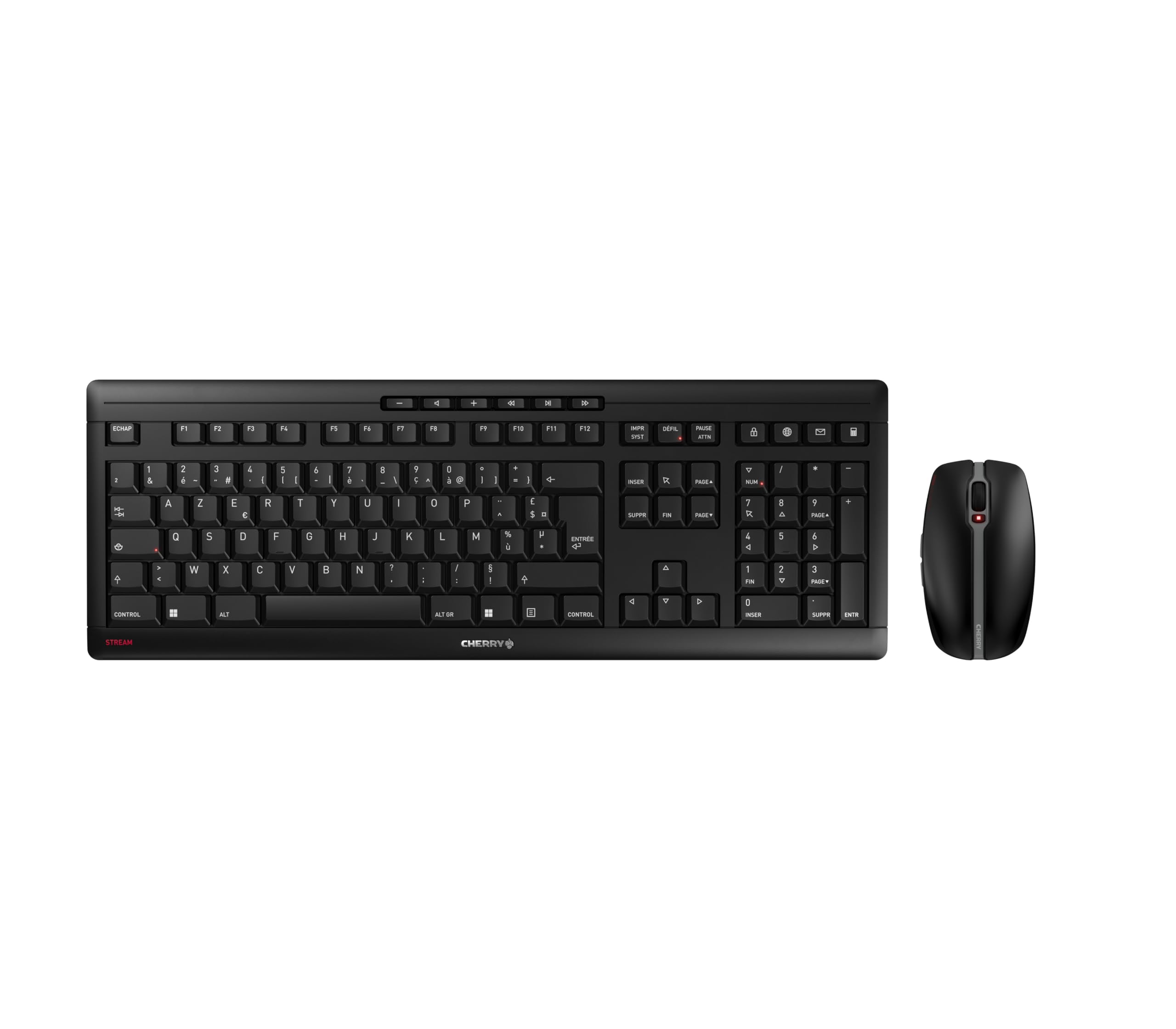 CHERRY Pack clavier & souris STREAM DESKTOP sans fil noir